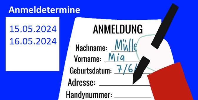 Anmeldung 5. Jahrgang 2024/2025